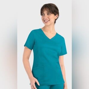 Maevn Matrix 3701 Curved Mock Wrap Scrub Top